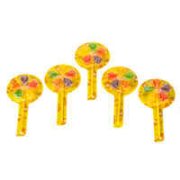 Bonbons en gros OEM/ODM personnalisés sous marque privée 21g Sucettes gélifiées en forme de moulin à vent 3D saveur fruitée avec vitamine C