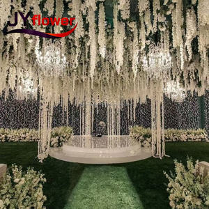 JY hecho a mano blanco caída glicinia loto Artificial decoración flor círculo redondo <span class=keywords><strong>techo</strong></span> Decoración <span class=keywords><strong>Para</strong></span> Boda Hotel techos - Product Image 5