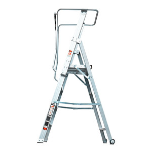 3 đến 15 bước Chất lượng cao đôi bên nhôm làm việc nền tảng thang - Product Image 2