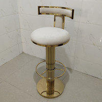 Offres Spéciales Moderne En Acier Inoxydable de Luxe À Dossier Haut Pivotant Tabouret De Bar Chaise Haute Réglable Pour Comptoir d'hôtel
