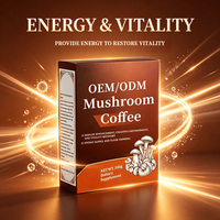 Café aux champignons mélangés 7 en 1 Marque Blanche : Crinière de lion, Chaga, Reishi, Cordyceps, Maitake, Queue de dinde, Shiitake pour l'énergie