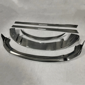 Kits de cuerpo de difusor de labio de parachoques trasero de estilo V de fibra de carbono de alta calidad alerón de coche para <span class=keywords><strong>Tesla</strong></span> Model Y 2021-UP - Product Image 5