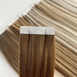 Extensions de cheveux humains chinois vierges Remy à double brin sans couture, d'un seul donneur, doux, lisses, invisibles, adhésives, blond blanc, 2026 - Product Image 3