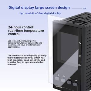 TK7-14RV LCD Çok Renkli Ekranlı Plastik PID Termostat K/E/PT100 Giriş Röleli Katı Hal Çıkışlı Endüstriyel Sıcaklık Kontrol Cihazı - Product Image 5