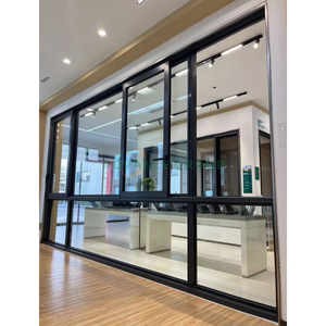 Véranda en aluminium personnalisée porte coulissante fenêtres double fenêtres en verre trempé avec rail fenêtres <span class=keywords><strong>de</strong></span> porte coulissante à vendre - Product Image 6