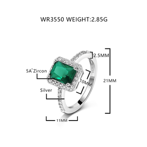 Anillos de Eternidad de Piedra Verde Esmeralda de Lujo para Mujer - Product Image 6