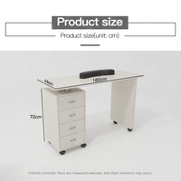 Ensemble de chaises de table de manucure au design moderne professionnel Turri avec collecteur de poussière meubles de salon pour bureau d'ongles
