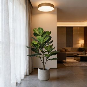 Plantes artificielles de figuier à feuilles de violon de haute qualité à <span class=keywords><strong>prix</strong></span> de gros, décoration moderne pour la maison, plante artificielle en pot de type Lyrata - Product Image 3