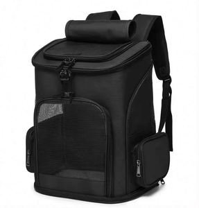 Free Sample black pet Carrier <b>backpack</b> dog carrier breathable mesh for small dogs <b>cats</b> - Product Image 1