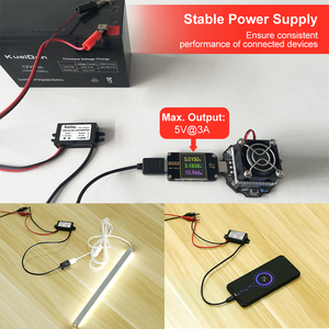 <span class=keywords><strong>Convertisseur</strong></span> DC-DC Buck 12V 24V vers 5V 3A, module de charge <span class=keywords><strong>rapide</strong></span> avec sortie Micro USB / Type-C pour téléphone portable - Product Image 3
