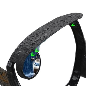 Rétroviseur intégré réfléchissant, miroir d'angle mort noir universel, pare-pluie pour rétroviseur de voiture, amélioration de la vision périphérique - Product Image 1
