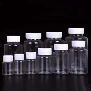 Sıcak satış 20ml 30ml 50ml 80ml 100ml 200ml boş plastik vitamin hap ilaç şişeleri