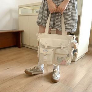 Bolsa de Lona Estilo Casual para Estudiantes, Gran Capacidad, con Múltiples Bolsillos, para la Escuela - Product Image 3