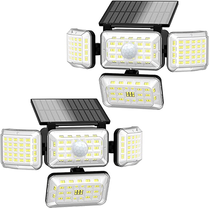 Новейший продукт датчик движения IP65 Открытый водонепроницаемый настенный открытый светодиодный настенный светильник на солнечной батарее