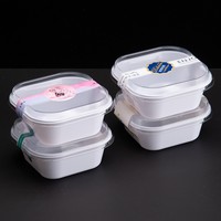 Emballage transparent carré style influenceur pour gâteaux au tofu au lait de coco, boîte à petit gâteau, pudding et desserts moelleux