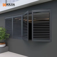 Commande en gros de persiennes en aluminium et verre pour l'extérieur des bâtiments résidentiels et commerciaux, persiennes de ventilation imperméables