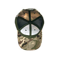 Casquette de baseball tactique personnalisée avec broderie et patch Velcro, camouflage, maille respirante, patch logo amovible, casquettes de sport pour papa en plein air