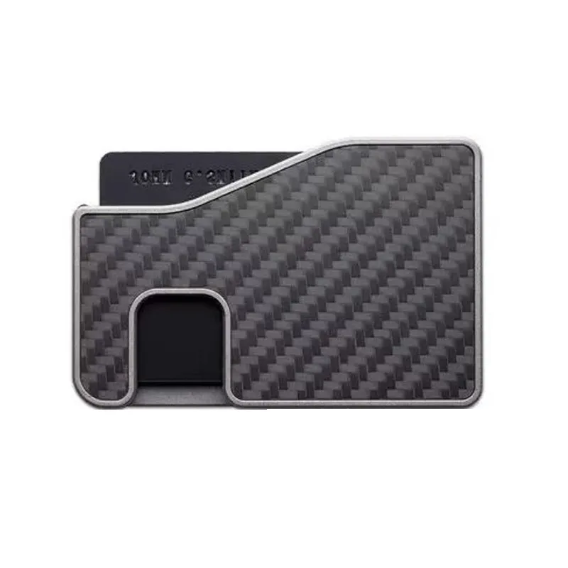 Minimalists Wallet Magnetic carbon fiber Aluminum Front Pocket Card Holder Slim Wallet