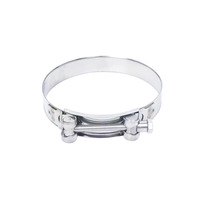 Collier de serrage robuste en acier inoxydable 304 316 de type européen, collier de serrage à boulon réglable pour raccordement de tubes