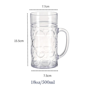 Jarra de Cerveza de Acrílico Personalizada de 500 ml con Asa para Bar - Product Image 3