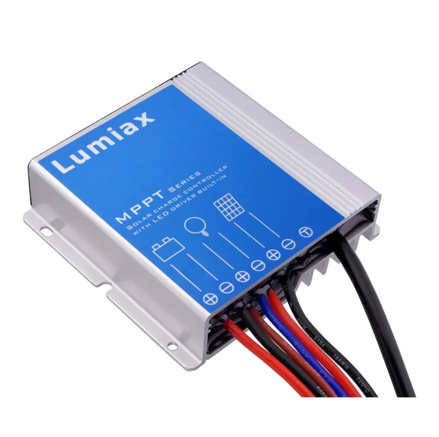 Lumiax 12V 24V 3.2V 8A 10A 15A 20A 30AソーラーパネルLED防水レギュレーターmpptソーラー街路灯充電コントローラー