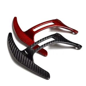 Glossy Carbon Fiber Paddle Extender Shift Paddle Blade For Ferrari 458 430 360 Steering Wheel