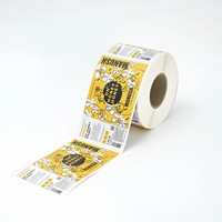 Rouleau de vinyle autocollant imperméable, impression personnalisée de logo, étiquettes holographiques, résistantes à l'huile, anti-UV, écologiques, pour cadre photo, bougie