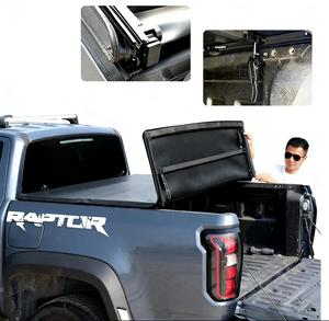 Couvercle de benne souple pliable en trois parties anti-poussière haute performance tendance pour Ford F-150 Silverado Tundra Ram 1500 (bennes de 6,1 à 6,5 pieds) - Product Image 5