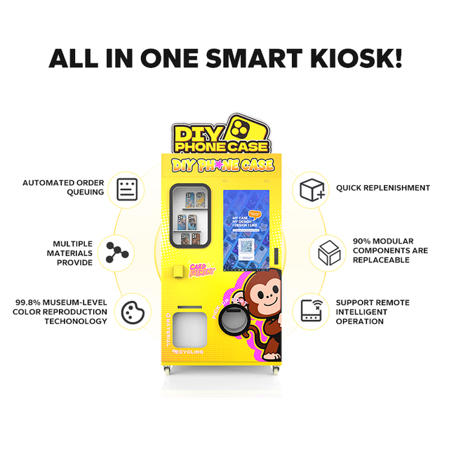 Automatic Vending Machine for Phone Cases with DIY Printing Multiple Payment Options Cloud-Based Management
