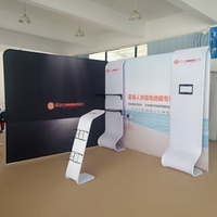 Mur de panneaux en tissu pour salon professionnel |   Stand d'exposition extérieur en polyester avec structure tendue