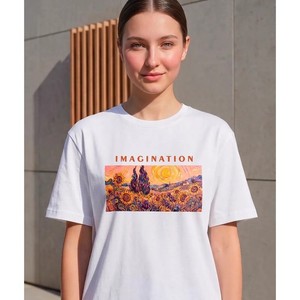 2026 Summer New Women's 100% Cotton Short Sleeve T-Shirt Chic Casual Unique Design <strong>Sunflower</strong> Print Oversized Daily Fashion <strong>Top</strong> - Product Image 1