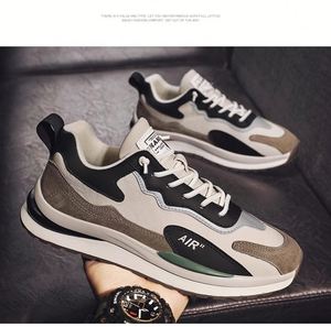 Zapatillas de running Agaran de cuero para hombre, novedad primavera 2026, con suela gruesa elevada, versátiles y a la moda (estilo papá) - Product Image 4