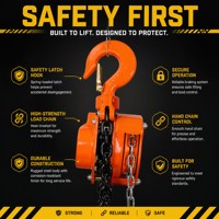 WIN TOP STAR 5000KG Alat Angkat Rantai Manual Efisien, Blok Rantai Tangan 5 Ton, Operasi Lancar, Bersertifikasi CE IP66, Warna Oranye