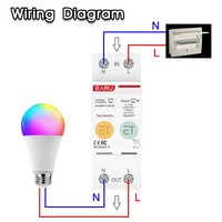 EARU ELE 1/2P Tuya Wifi Zigbee Disjoncteur intelligent MCB avec mesure de consommation kWh, minuterie, relais et voltmètre pour maison connectée EAYCBM