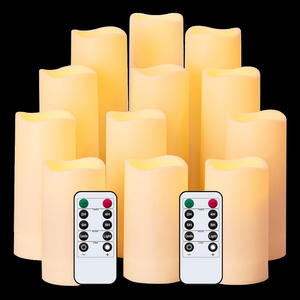 مصباح شمع إلكتروني <span class=keywords><strong>LED</strong></span> بلاستيكي مقاوم للماء مناسب للفنادق والزفاف لتنظيم المشاهد بصورة متأثرة بالضوء - Product Image 5