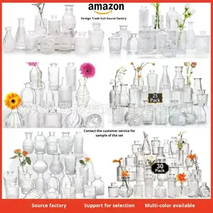 Jarrón de cristal de lujo con luz nórdica transparente para decoración del hogar modelo de habitación Hotel Villa sala de estar comedor <span class=keywords><strong>venta</strong></span> directa de fábrica - Product Image 6