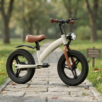Vélo d'équilibre robuste pour enfants, roues en nylon de 12 pouces, cadre en acier, capacité de charge de 80 kg, conception sans amortisseur arrière