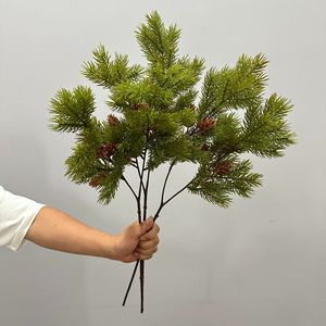Branche artificielle de cyprès de pin Meng Jie avec cônes pour la décoration intérieure, 24 pouces - Product Image 3