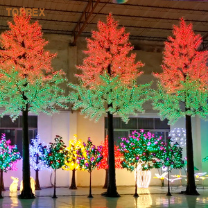 Lampu Lanskap LED Daun <span class=keywords><strong>Maple</strong></span> Terkontrol DMX Terbaru untuk Dekorasi Pintu Masuk Taman, Pusat Perbelanjaan, dan Tempat Wisata - Product Image 1