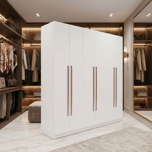 Alvin Moderner Nordischer Kleiderschrank Schlafzimmer-Aufbewahrungsschrank Langlebiges MDF Große Kapazität Platzsparend Umweltfreundlich Einfache Montage - Product Image 1