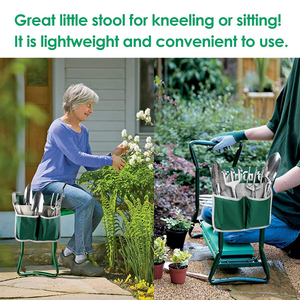 Upgraded Garden <strong>Kneeler</strong> <strong>Seat</strong> Widen Soft Kneeling Pad Garden Tools Stools Garden Bench with 2 Large Tool Pouches - Product Image 6