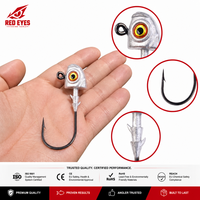 Hameçon micro-jig à tête plombée Red Eyes, à large ouverture, anti-accrocs, pour la pêche au snapper, à la truite, au brochet et au bar en rivière