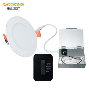 우종 <span class=keywords><strong>4</strong></span> 인치 <span class=keywords><strong>LED</strong></span> 통 포트라이트 정션 박스 화이트 알루미늄 WiFi 매입형 천장 조명 패널 빌라 선택 가능 3CCT - Product Image 4