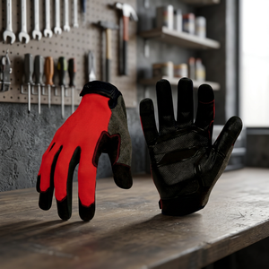 Gants de travail tactiques JNA GROUP jaunes et noirs avec bouts des doigts texturés en PU, antidérapants, résistants à l'abrasion, avec bracelet élastique, 16 pouces, 7 oz - Product Image 4