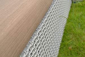 Ensemble de canapés de jardin en rotin et osier mesa plegable ensemble de meubles demi-cercle en aluminium coin liquidation hôtel extérieur métal moderne - Product Image 5