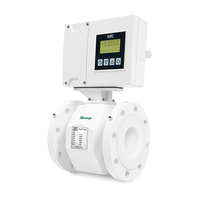 Débitmètre électromagnétique OEM Chine haute pression, bas prix, 3 pouces, en ligne, conducteur, pour eau et huile, avec affichage numérique LCD haute précision