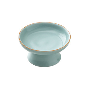 Retro Chinese Zen-inspired Pastry <b>Plate</b> Small Stemmed Tea Snack Dish Porcelain Round Fruit Platter Household Dried Fruit Bowl - Product Image 5