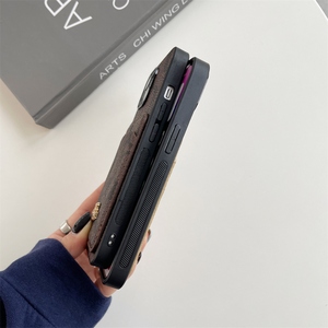 Étui de luxe en <span class=keywords><strong>cuir</strong></span> pour <span class=keywords><strong>iPhone</strong></span> 17 16 15 14 13 12 11 <span class=keywords><strong>XR</strong></span> XS Max 7/8 Plus Étui de téléphone design en <span class=keywords><strong>cuir</strong></span> pour carte - Product Image 5