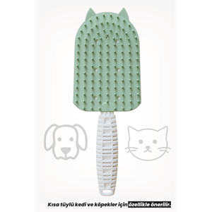 Brosse à poils doux en silicone ATA HOME pour chats, chiens, lapins, moutons, design de dessin animé, poignée ergonomique - Product Image 6