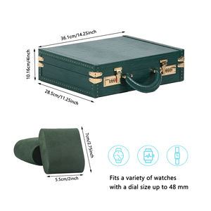 Luxus Custom Leder Herren Damen Leder uhr Travel <span class=keywords><strong>Box</strong></span> Trunk für 10 Uhren Display Aufbewahrung - Product Image 4